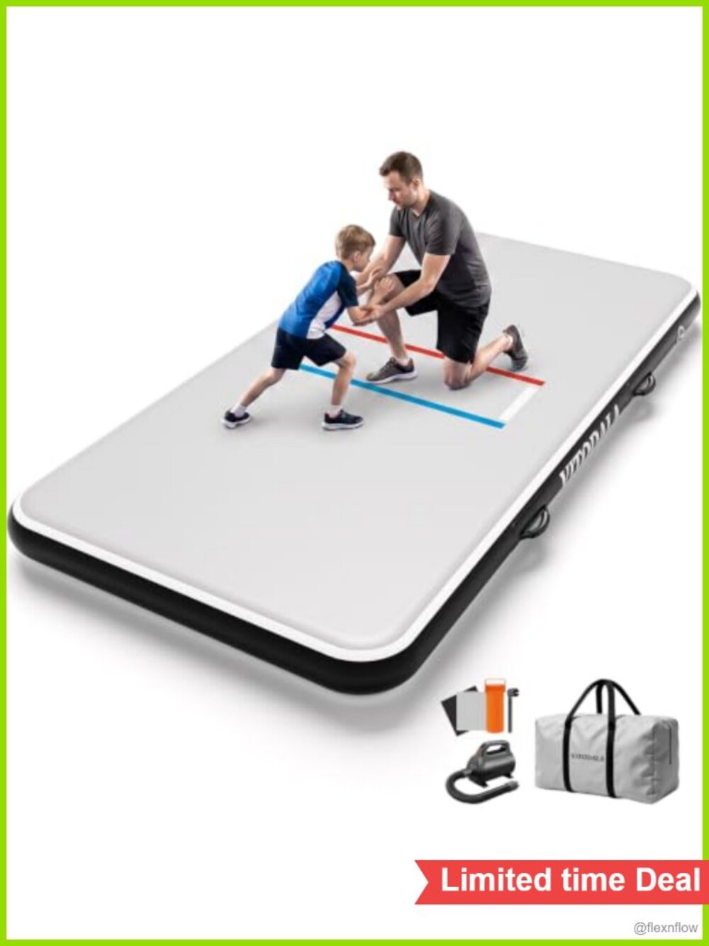 Inflatable Wrestling Mat 10ft x 5ft BJJ MMA Grappling Mat Home Training